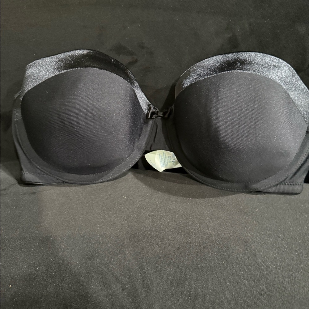 Warner's Black Strapless Bra